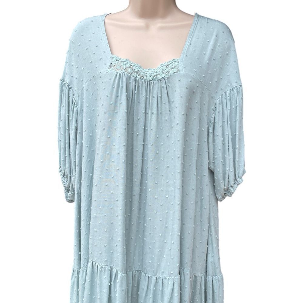 Elegant Light Blue baby doll dress L